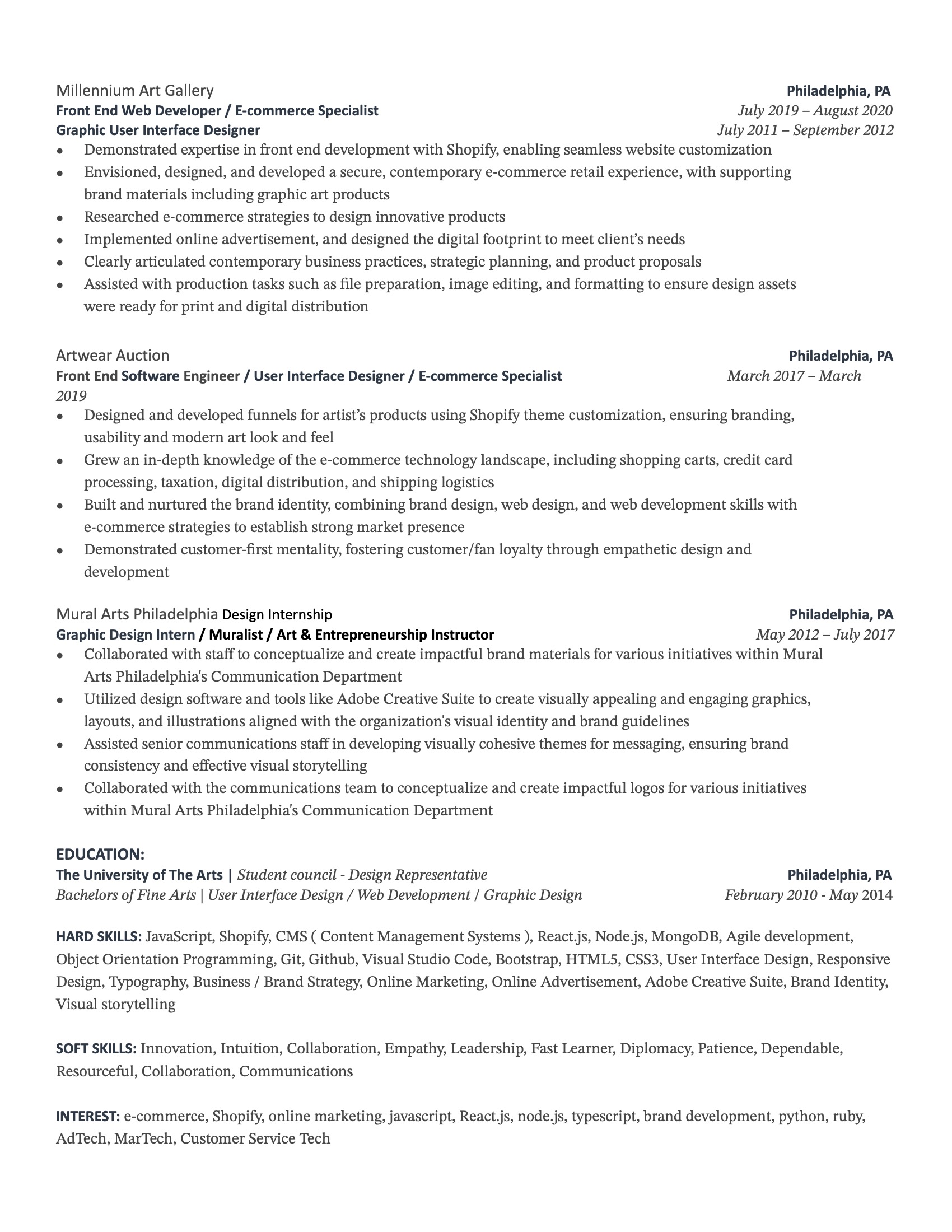 Henry Lee blount - Resumé