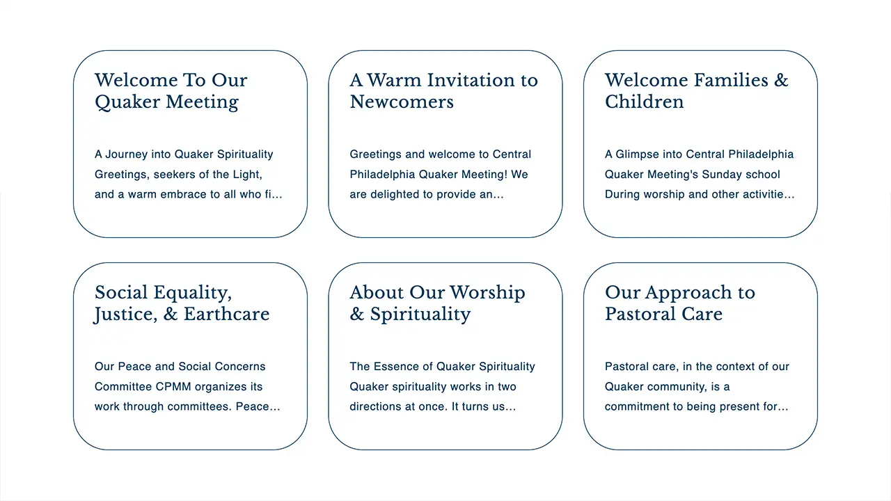 Central Philadelphia Quakers Meeting website image