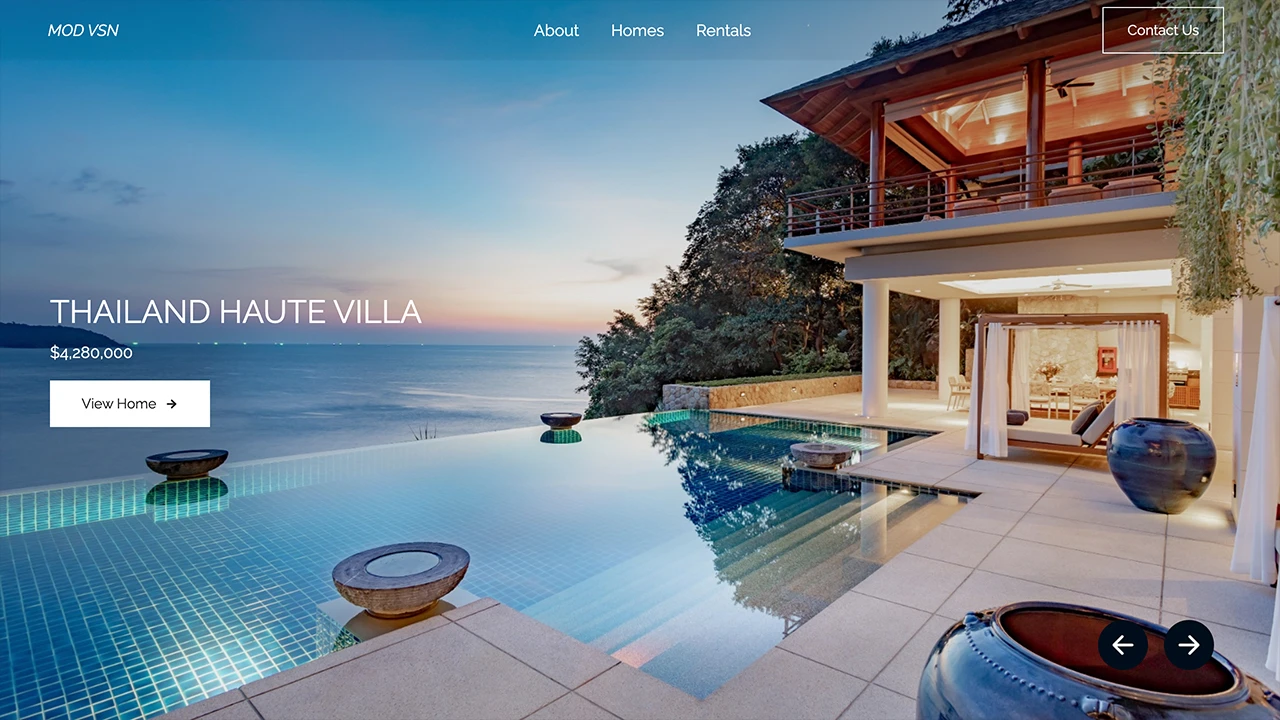 luxary real estate react responsive website image