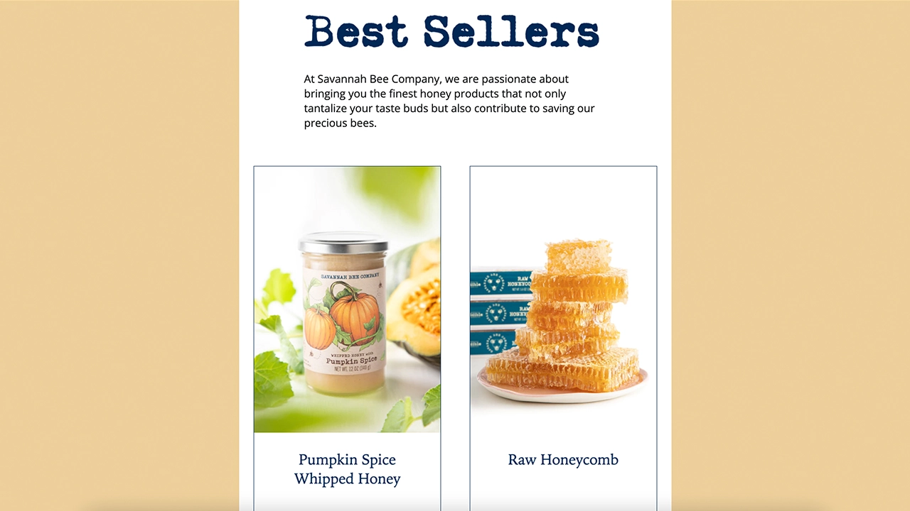 savannahbee product website images