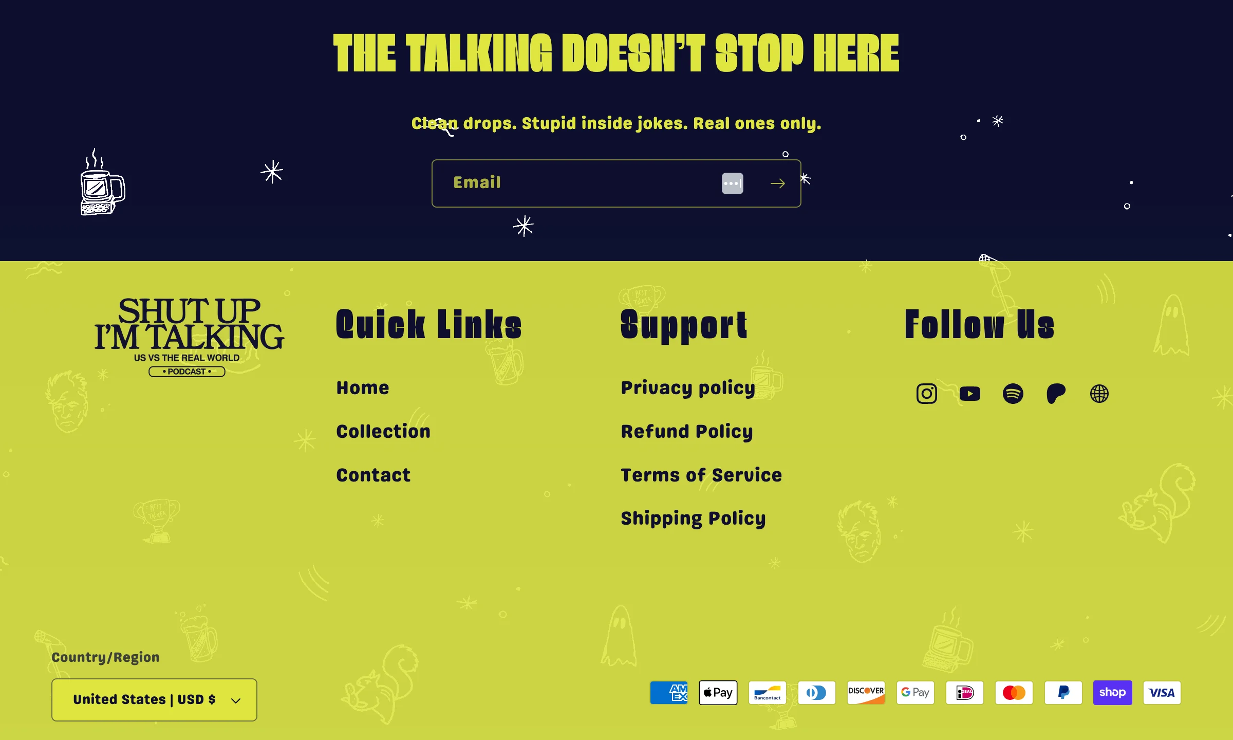 Shut Up I'm Talking Website image